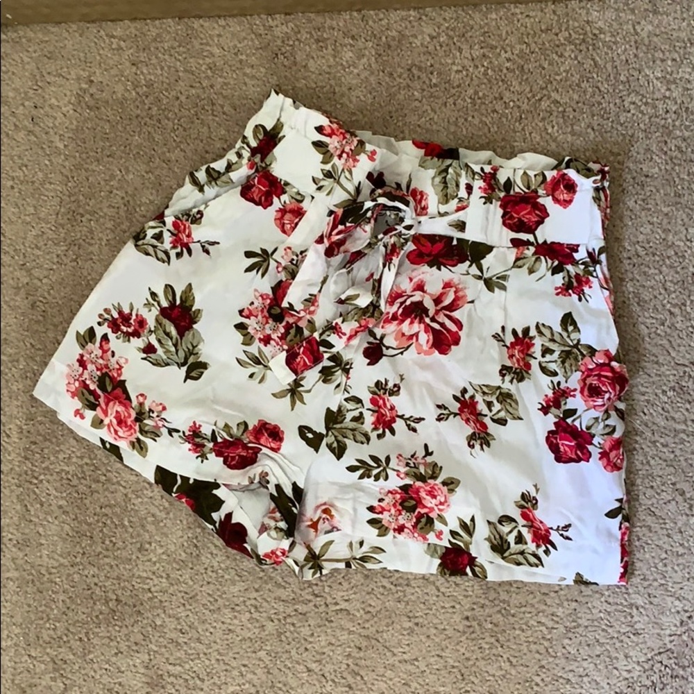 Floral High Rise Shorts